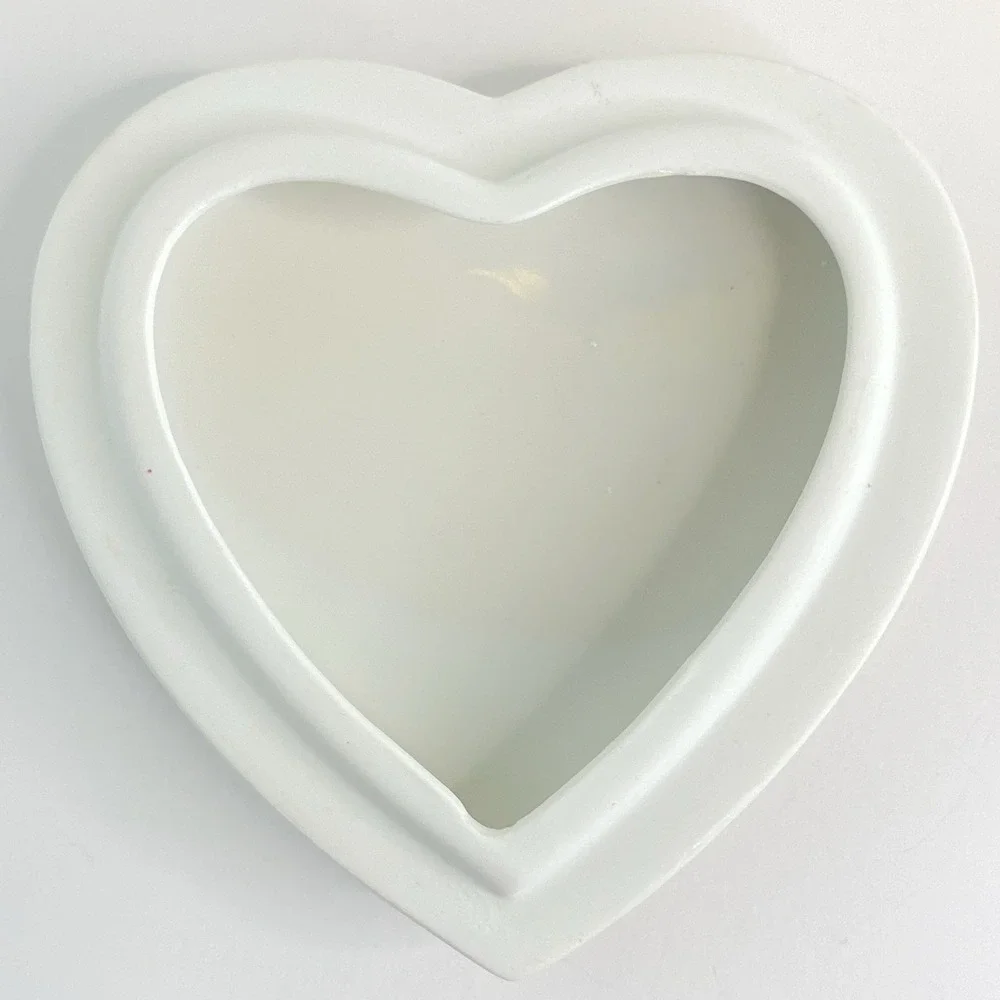 Vintage Heart Trinket Box Pink Flowers West Germany Gerold Porzellan‎